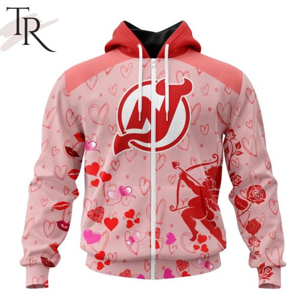 Personalized NHL New Jersey Devils Special Design For Valentines Day Hoodie