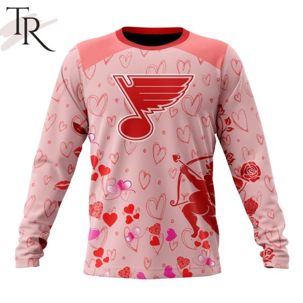 Personalized NHL St. Louis Blues Special Design For Valentines Day Hoodie