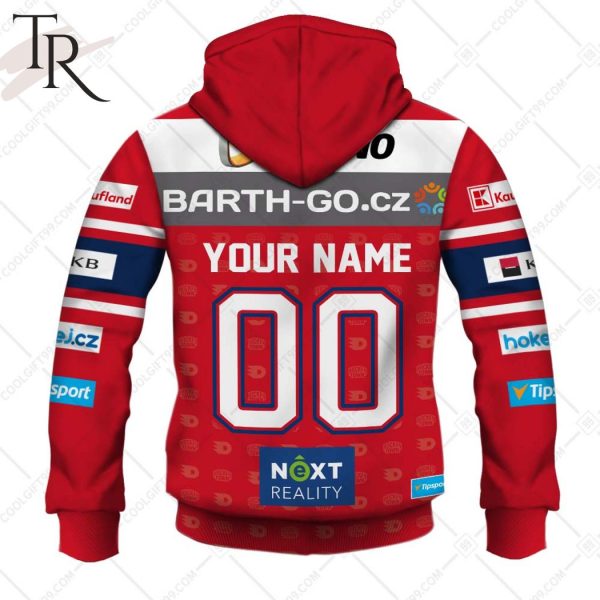 Czech Extraliga HC Dynamo Pardubice Jersey Style Hoodie