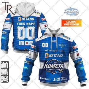 Czech Extraliga Mountfield HK Jersey Style Hoodie