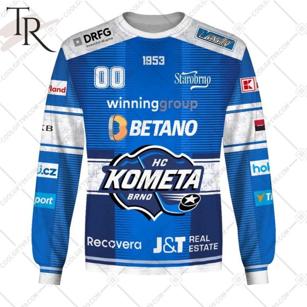 Czech Extraliga HC Kometa Brno Jersey Style Hoodie