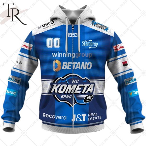 Czech Extraliga HC Kometa Brno Jersey Style Hoodie