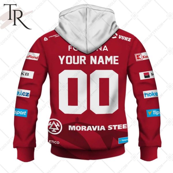 Czech Extraliga HC Ocelari Trinec Jersey Style Hoodie