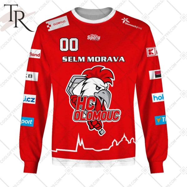 Czech Extraliga HC Olomouc Jersey Style Hoodie