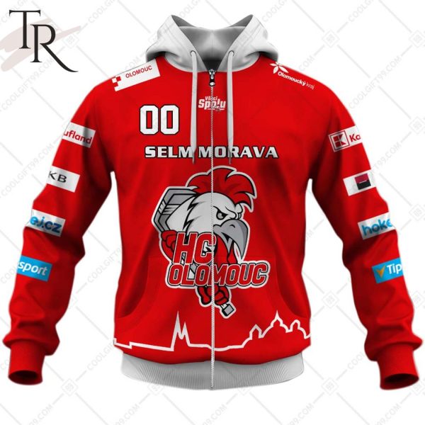 Czech Extraliga HC Olomouc Jersey Style Hoodie