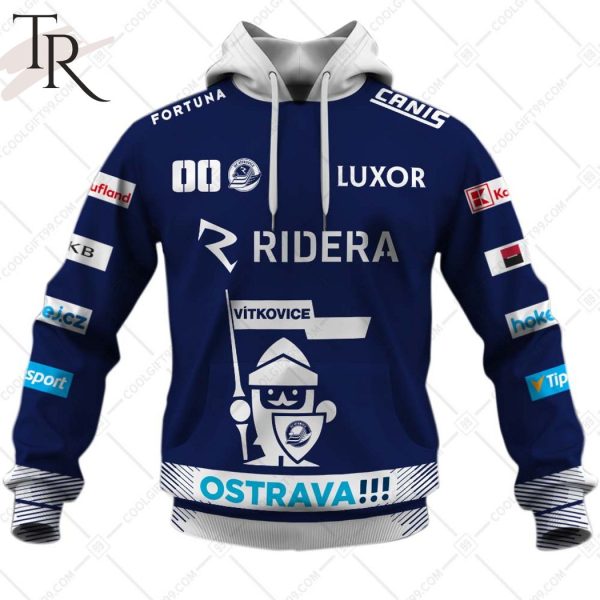 Czech Extraliga HC Vitkovice Ridera Jersey Style Hoodie