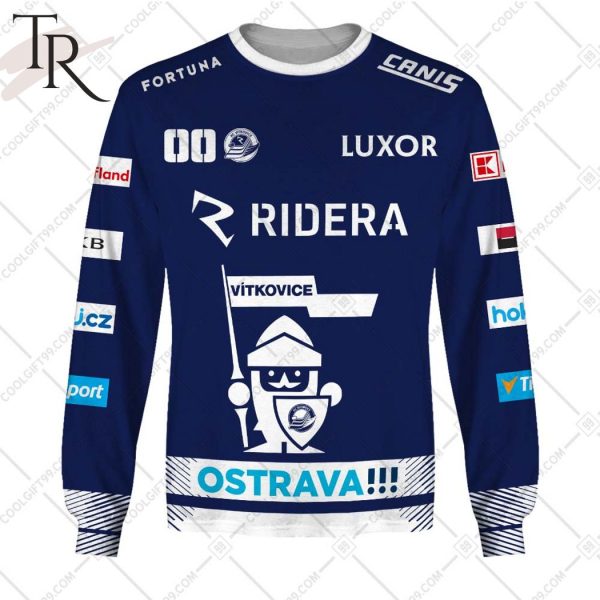 Czech Extraliga HC Vitkovice Ridera Jersey Style Hoodie