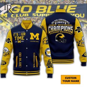 College Football Playoff It’s Our Time 2023 2024 Big Ten Conference 2023 East Division Champions Michigan Wolverines Baseball Jacket