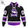 AHL Chicago Wolves Black Hockey Fights Cancer Hoodie