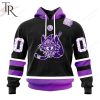 AHL Charlotte Checkers Black Hockey Fights Cancer Hoodie