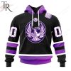 AHL Cleveland Monsters Black Hockey Fights Cancer Hoodie