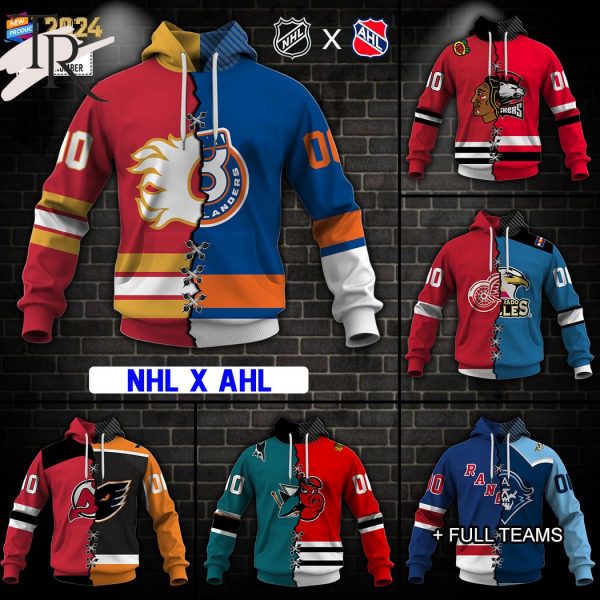 NHL x AHL Hockey Special Design Select Any 2 Teams to Mix and Match! Hoodie