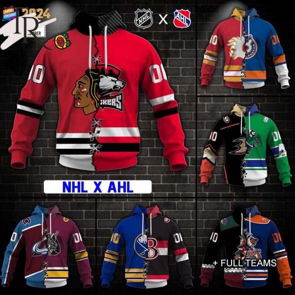 NHL x AHL Hockey Special Design Select Any 2 Teams to Mix and Match! Hoodie