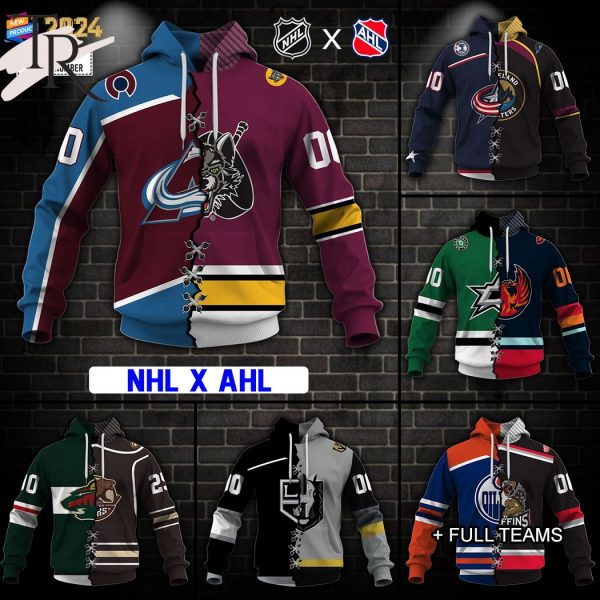 NHL x AHL Hockey Special Design Select Any 2 Teams to Mix and Match! Hoodie