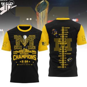 Michigan Wolverines 23-24 National Champions Hoodie – Black