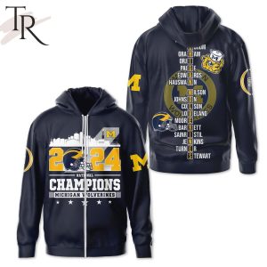 2024 National Champions Michigan Wolverines Hoodie – Blue
