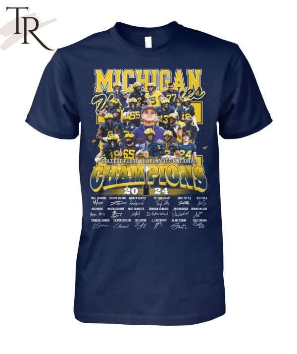 Michigan Wolverines College Football Playoff National Champions 2024 T-Shirt