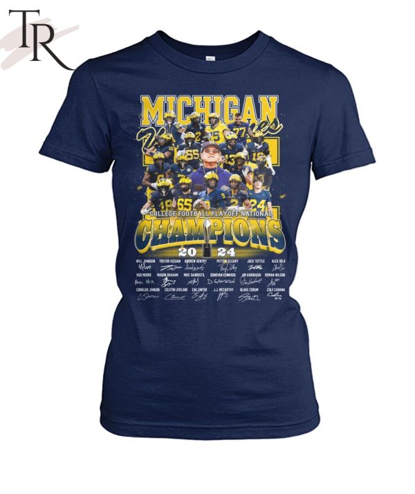 Michigan Wolverines College Football Playoff National Champions 2024 T-Shirt
