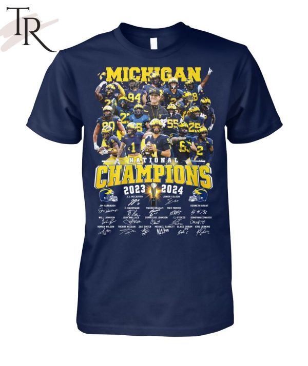 Michigan Wolverines National Champions 2023 2024 Signature T-Shirt