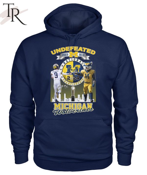 Undefeated 2023 15-0 National Championship 2024 Michigan Wolverines T-Shirt