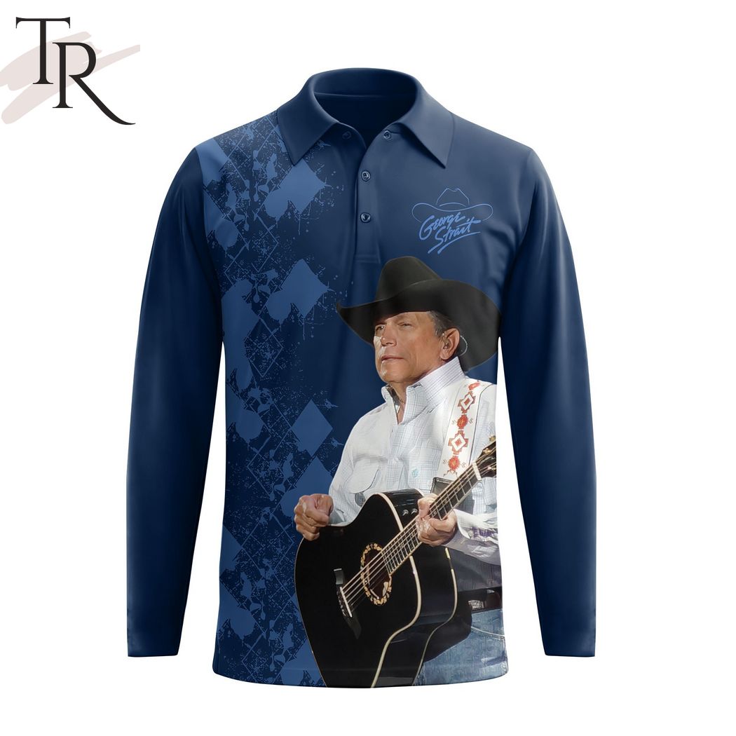 George Strait - Amarillo By Morning Long Sleeves Polo Shirt