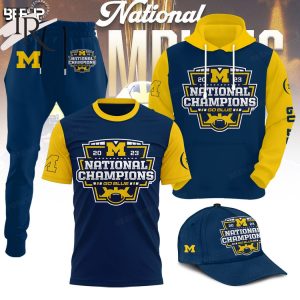 Michigan Wolverines 2023 National Champions Hoodie, Longpants, Cap – Blue