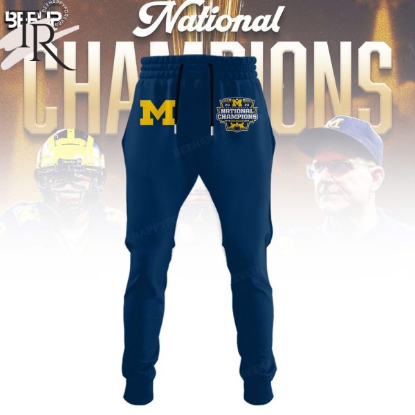 Michigan Wolverines 2023 National Champions Hoodie, Longpants, Cap – Blue
