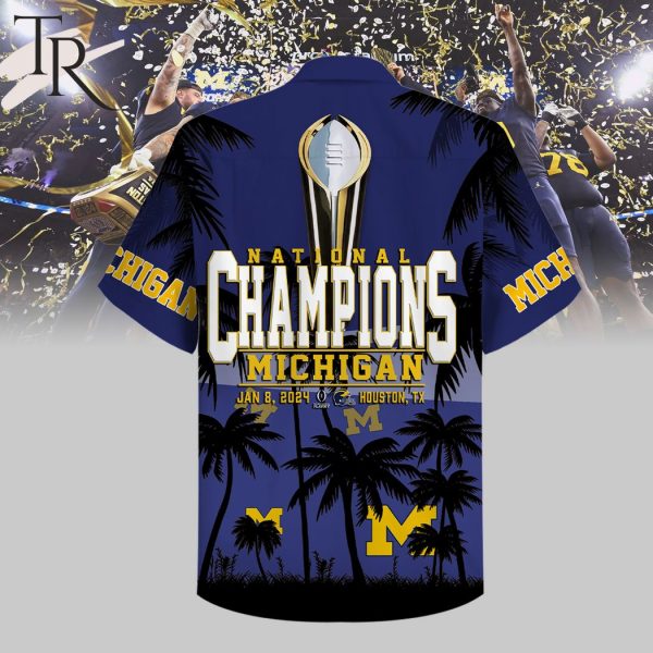 National Champions Michigan Wolverines Jan 8 , 2024 Houston, TX Hawaiian Shirt