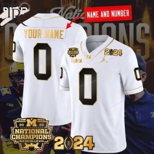 Michigan Wolverines 2024 National Championship Jersey Football Shirt – White