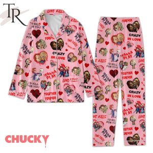 Chucky Crazy In Love I Wanna Play Together Forever Vanlentine Pajamas Set