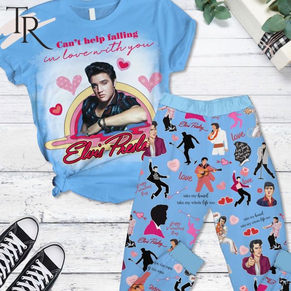 Can’t Help Falling In Love With You Elvis Presley Valentine Pajamas Set