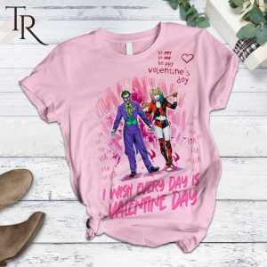 I Wish Every Day Is Valentine Day Joker & Harley Quinn Happy Valentine’s Day Pajamas Set