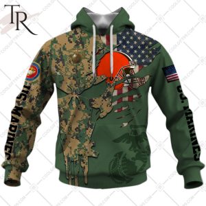 Personalized NFL Cleveland Browns Marine Camo Hoodie