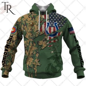 Personalized NFL Indianapolis Colts Marine Camo Hoodie