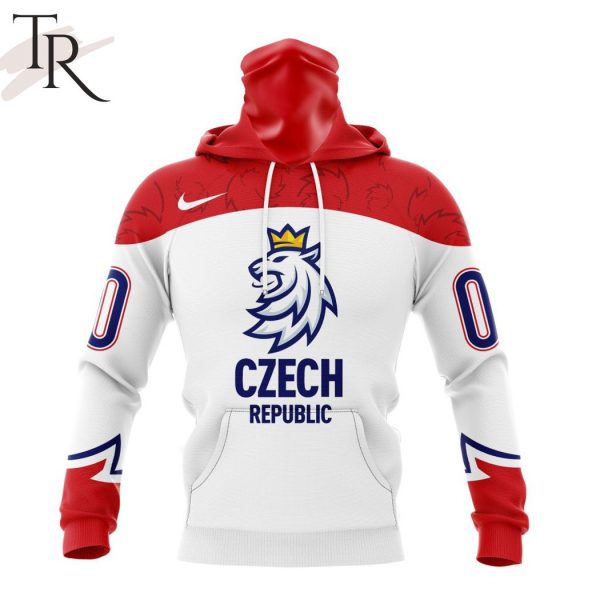 Czech National Ice Hockey Personalized White Kits Hoodie