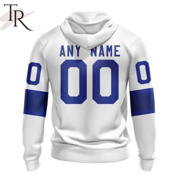 Finland National Ice Hockey Personalized White Kits Hoodie