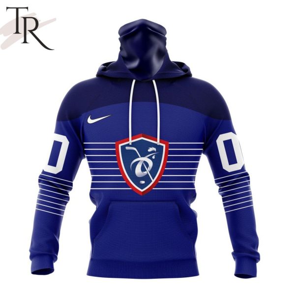 France National Ice Hockey Personalized Navy Kits Hoodie