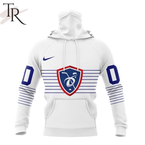 France National Ice Hockey Personalized White Kits Hoodie
