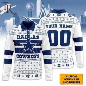 Custom Dallas Cowboys Long Sleeves Polo Shirt