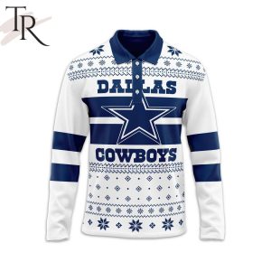 Custom Dallas Cowboys Long Sleeves Polo Shirt