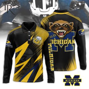This Is Michigan Wolverines Long Sleeves Polo Shirt