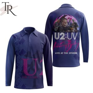 U2 UV Achtung Baby Live At The Sphere Long Sleeves Polo Shirt