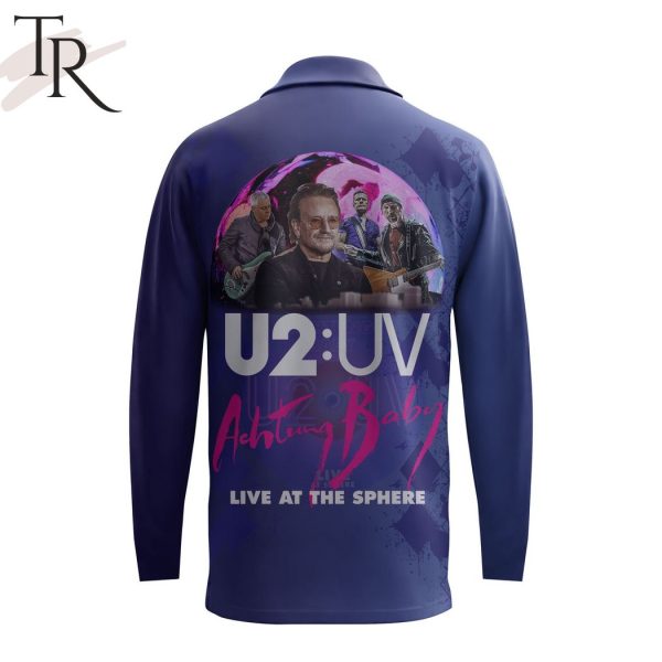 U2 UV Achtung Baby Live At The Sphere Long Sleeves Polo Shirt