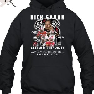 Nick Saban Alabama 2007 – 2024 Thank You T-Shirt