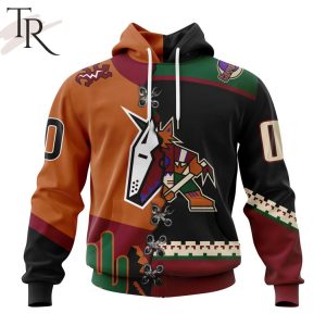 NHL Arizona Coyotes Special Home Mix Reverse Retro Personalized Kits Hoodie