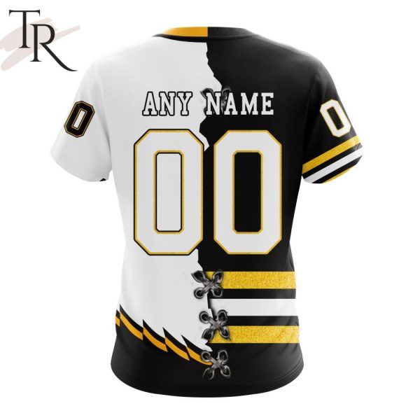 NHL Boston Bruins Special Home Mix Reverse Retro Personalized Kits Hoodie