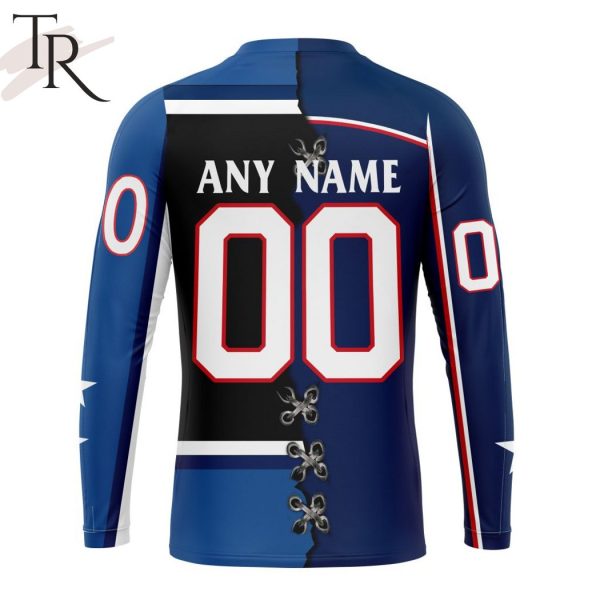 NHL Columbus Blue Jackets Special Home Mix Reverse Retro Personalized Kits Hoodie