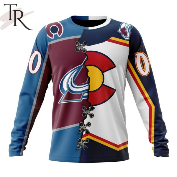 NHL Colorado Avalanche Special Home Mix Reverse Retro Personalized Kits Hoodie