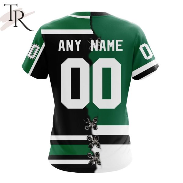 NHL Dallas Stars Special Home Mix Reverse Retro Personalized Kits Hoodie