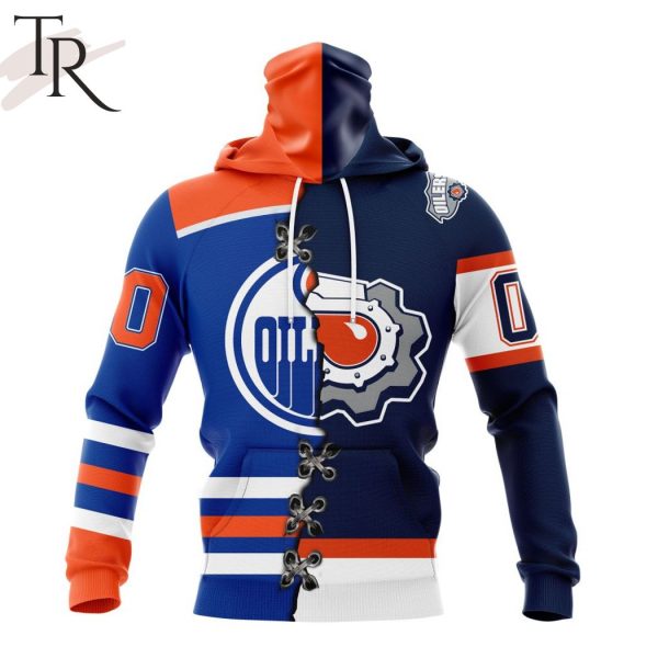 NHL Edmonton Oilers Special Home Mix Reverse Retro Personalized Kits Hoodie